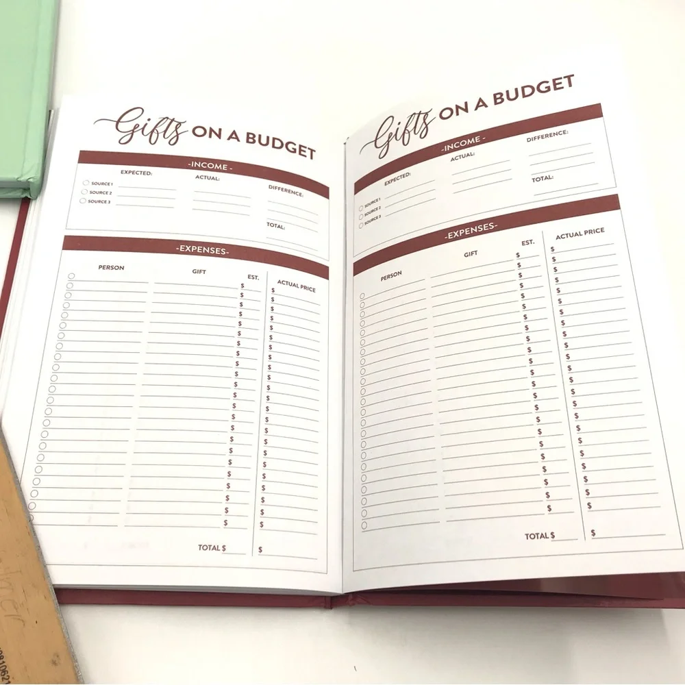 Lot‎ of 2 Books Holiday Budge Planner & Holiday Menu Planner Journal- NEW.